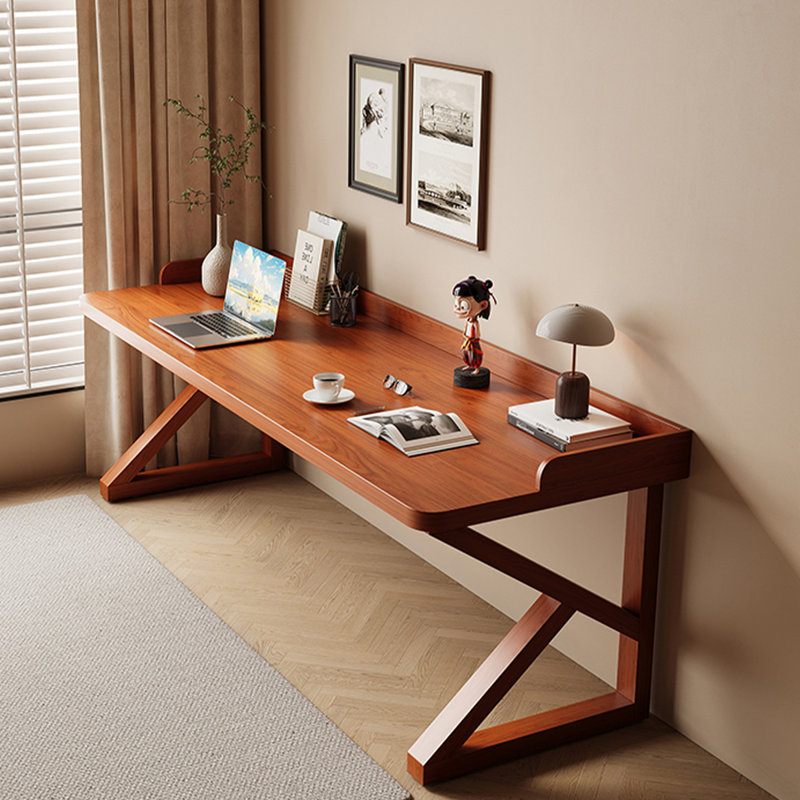 Bureau rectangulaire en bois massif, Image, H 29,53 po x l 62,99 po x P 27,56 po