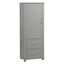 Tall Bathroom Storage Cabinet, Freestanding Storage Cabinet With Two Drawers And Adjustable Shelf, MDF Board With Painted Finish-1321060393