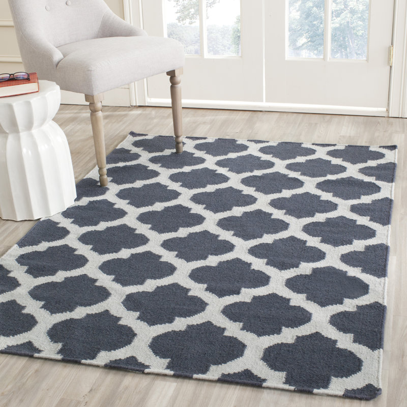Valenzuela Geometric Wool Hand Woven Area Rug, Rectangle 183 x 274 cm