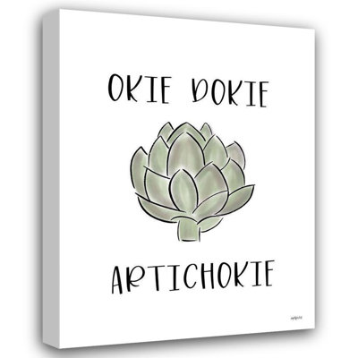Ophelia & Co. Imperfect Dust Gallery Wrapped Canvas Art Titled: Okie Dokie Artichokie