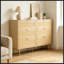 Commode d'appoint en bois avec 6 tiroirs