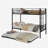 Heavy Duty Bunk Bed With Trundle,twin Over Twin Metal Bunk Bed With Safety Guardrails & Ladder,bunk Beds Frame For Kids, Teens, Adults，no Box Spring Required-107333340