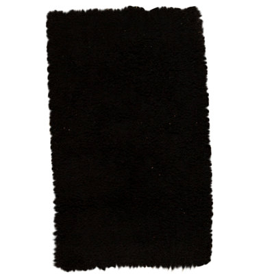 High-Quality Hand-Knotted Black Area Rug