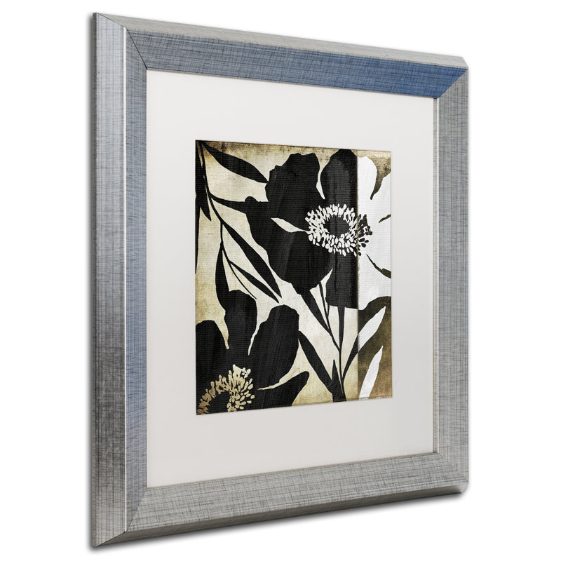 Jadaya «Floral Jungle Lines II» par Color Bakery, impression encadrée, Blanc, H 16 po x l 16 po x P 0,5 po