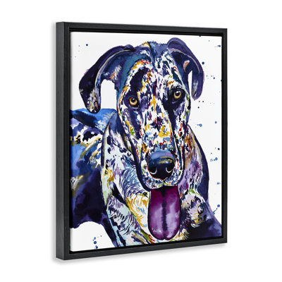Great Dane Whimsical Hues Floating Frame, design by Jennifer Seeley