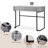 39" Mirrored Makeup Vanity Table With Stainless Steel Base, Mirrored Console Dressing Table With 2 Drawers,Versatile Desk For Bedroom And Office-1048733611
