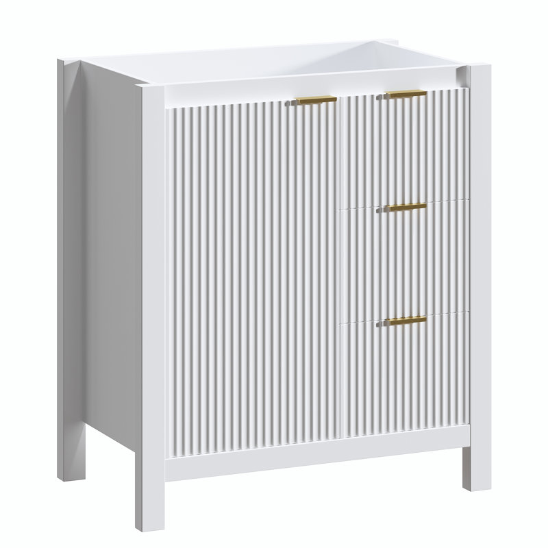 Base de meuble-lavabo simple 30 po seulement, Blanc