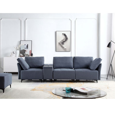 Modular Sectional Sofa with Storage Speaker USB Ports for Living Room by Brayden Studio
