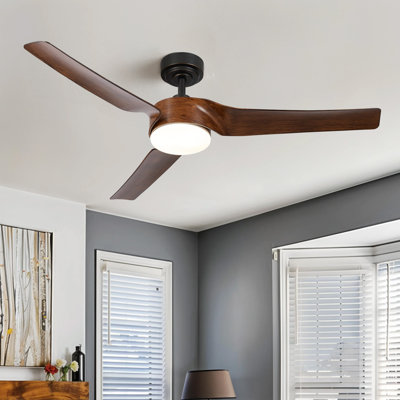 52" Smart Ceiling Fan with Dimmable LED Light and Remote Control