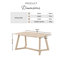 Beda Rubberwood Solid Wood Dining Set-694486566-693642780-693643215