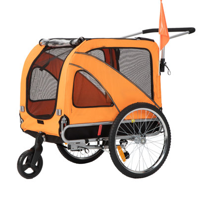 2-in-1 Dog Bicycle Trailer, Dog Stroller, and Dog Jogging Stroller