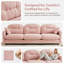 Canapé modulaire élégant à trois places rose - Tissu chenille doux, conception plissée matelassée, confort ergonomique pour le salon et la chambre à coucher-309548594