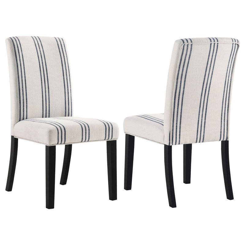 Chaise d'appoint de salle à manger rembourrée beige Herran (ensemble de 2)