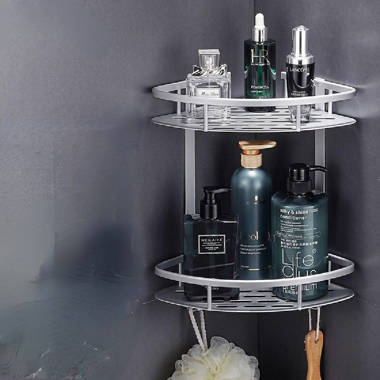 Matthaus 6 Piece Adhesive Shower Shelf Set Rebrilliant