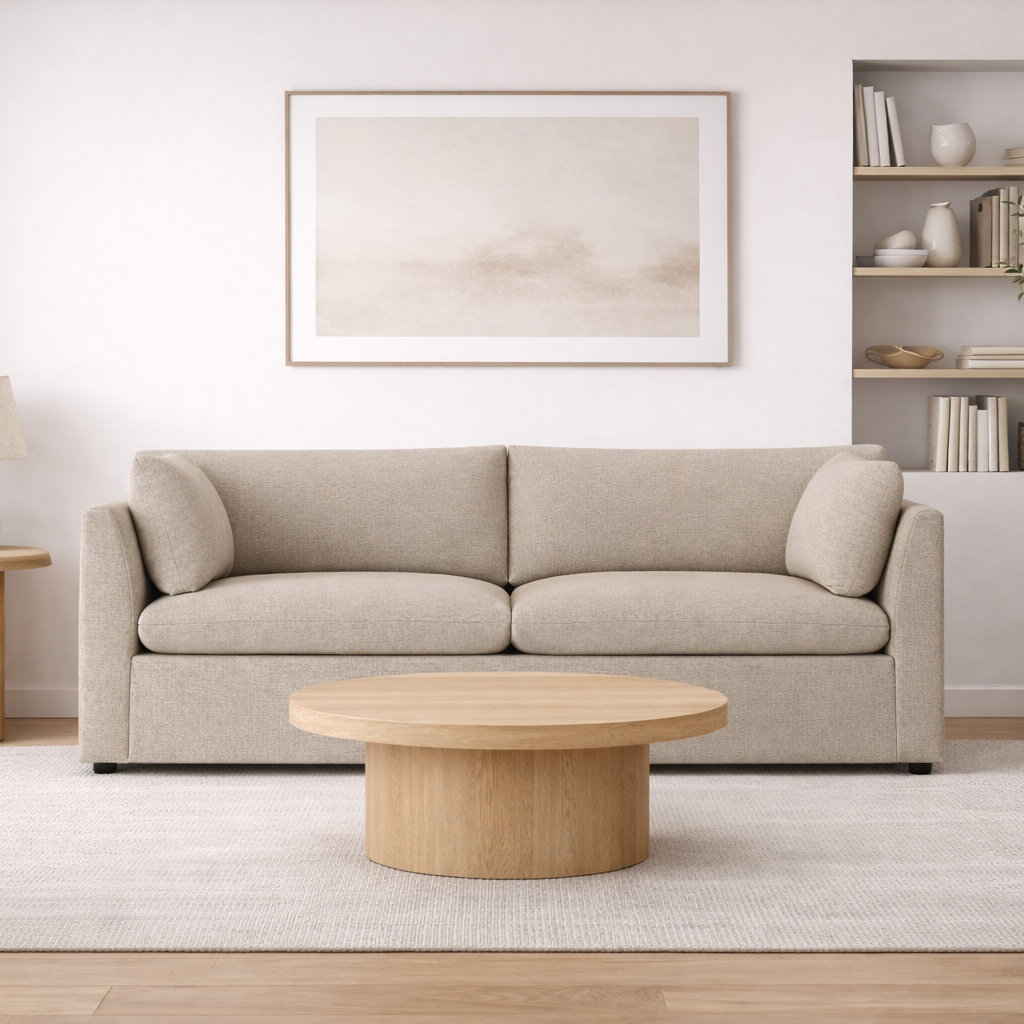 Kallie 86'' Sofa, Turbo Wheat Basketweave