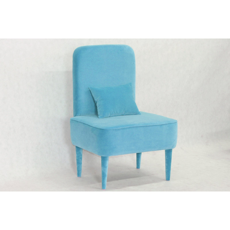 Pastel Upholstered Accent Chair, Blue