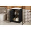 Meuble-lavabo contemporain noir de 20,1 po avec lavabo intégré, rangement à une porte, charnières à fermeture en douceur, tablette réglable, meuble-lavabo autoportant en pin massif et planches 20 po