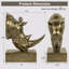 Serre-livres décoratifs Rhinoceros Head-727031394