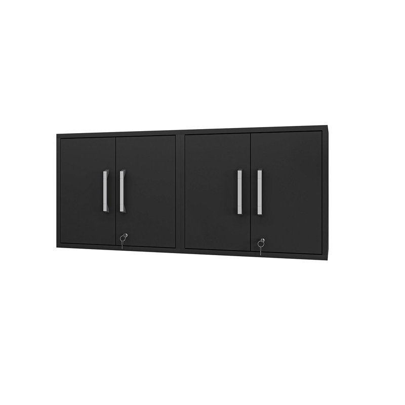 Aseem 2 Piece Single Storage Cabinet ( 25.59'' H x 56.7'' W x 14.96'' D), Matte Black