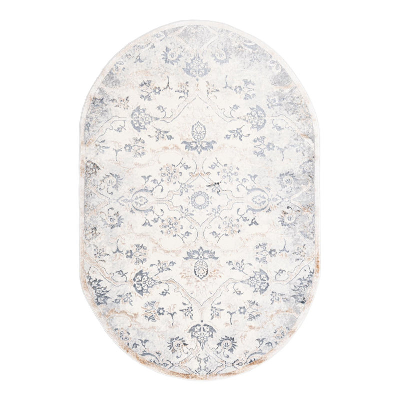 Alamo Floral Indoor Rug, Oval 7'10" x 10'