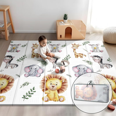 79 X 71 Foldable Large Play Mat For Babies, Non Toxic Foam Play Mat, Thick & Waterproof Baby Playmat For Floor, Anti-slip Baby Playpen Mat For Toddlers
