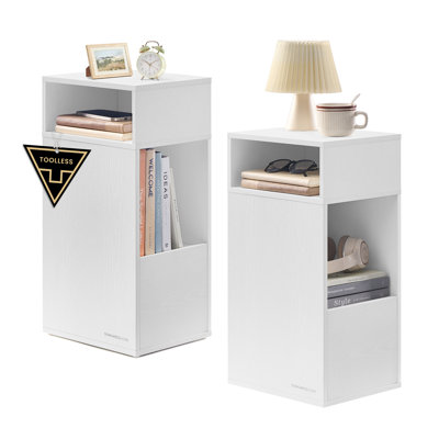 30cm W Manufactured Wood Bedside Table