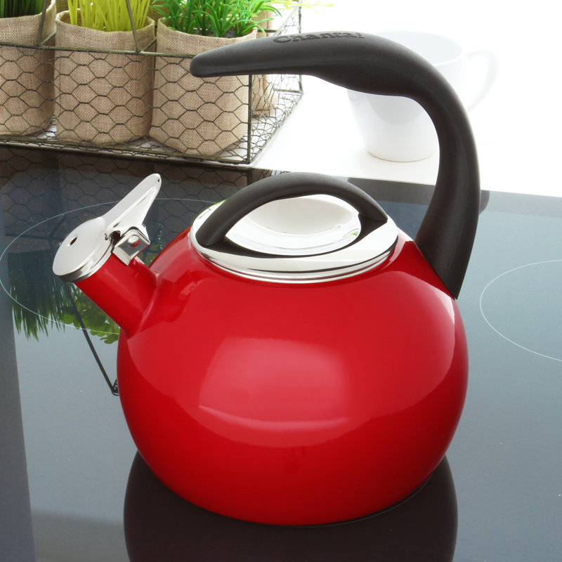 Chantal Anniversary 2 qt. Enamel on Steel Stovetop tea kettle, Tidal Teal