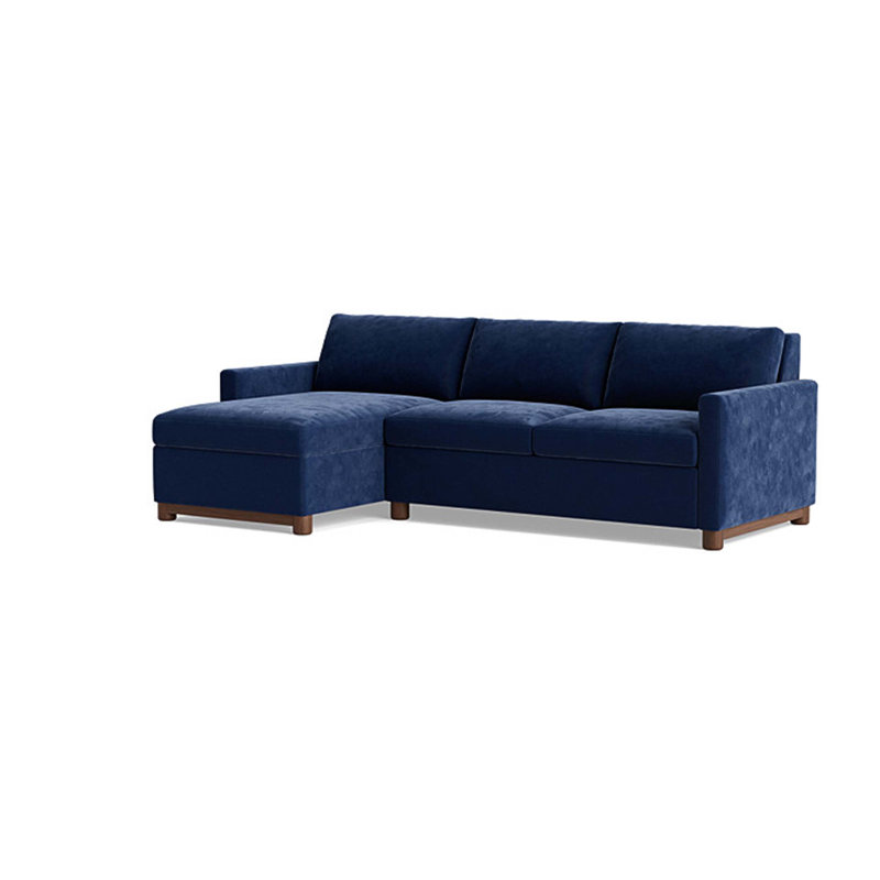 Reve Sofa with Chaise (with Storage), Chaise On Left, Performance Velvet - Uniform