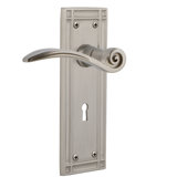 Mission Plate Privacy (Bed & Bath) with Decorative Keyhole and Swan Lever