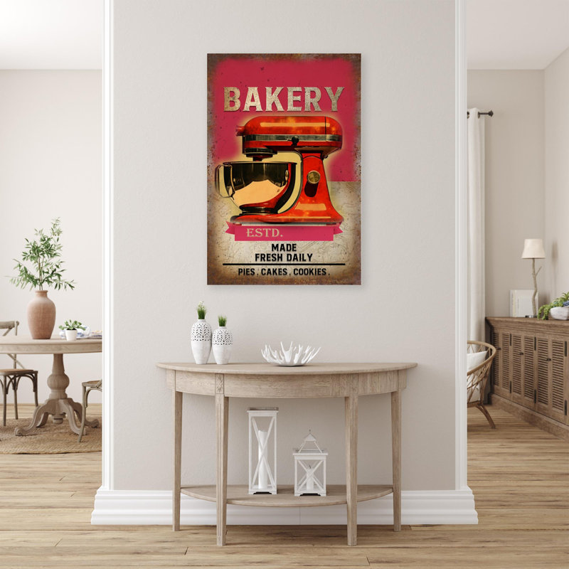 " Bakery Made Fresh Daily ", 36" H x 24" W x 1.25" D
