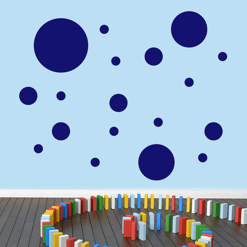 Décalcomanie murale à paquet de points, Bleu marine