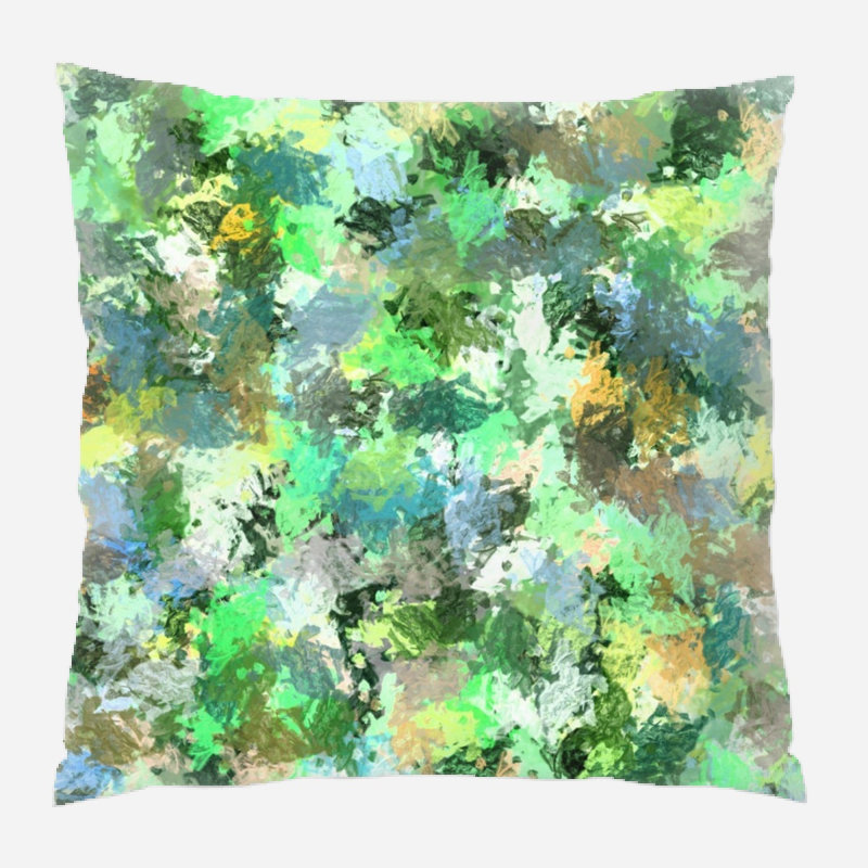 Coussin décoratif painting Elzira, Microsuède, Intérieur