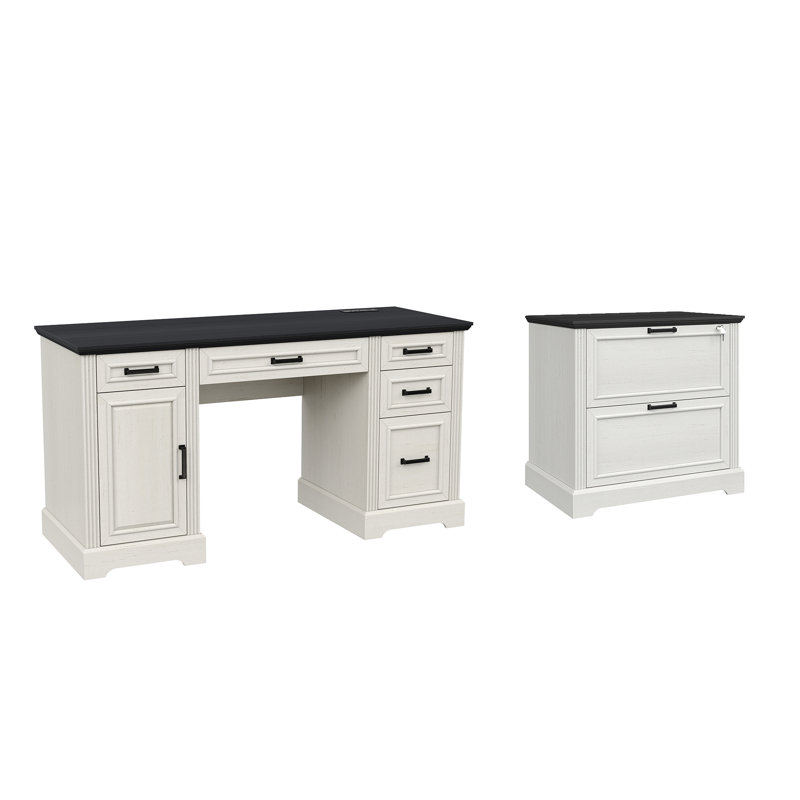 Ensemble de bureau 2 pièces Karlie, Noir