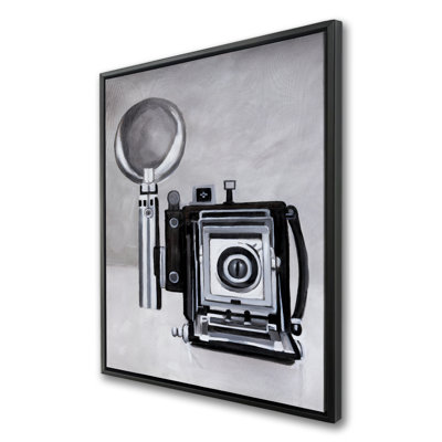 Antique Camera - Framed Canvas for Man Cave Home Decor