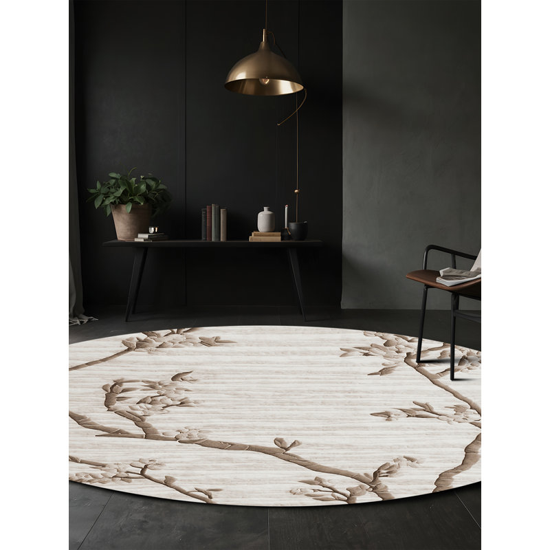 Tapis gris soyeux et moelleux, Rectangle 4 pi x 6 pi