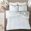 Très grand / très grand lit - Imprimé floral en coton, réversible, médaillon, motif inversé complémentaire, attaches de coin intérieures, housse de couette réversible lavable à la machine