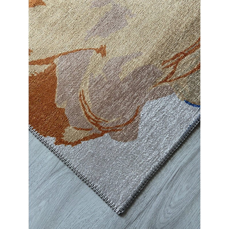 Tapis artistique multicolore Mira Art, Rectangle 5 pi 1,02 po x 7 pi 6,55 po