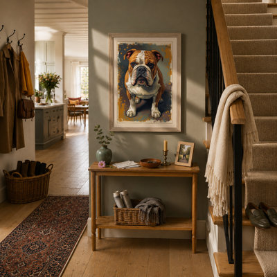 Noble Bulldog Boho - Framed Print