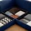 Luxueux chenille avec rangement dissimulé pour 3 personnes, confortable et élégant bleu de 3 po spacieux-1169626830
