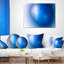 Mysterious Blue Fractal Texture - coussin imprimé abstrait-30628695-30628699