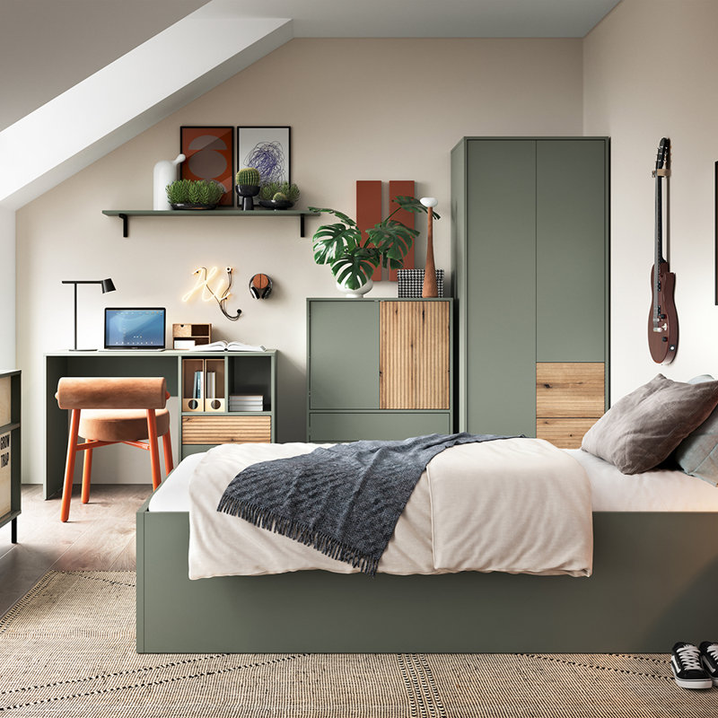 Sabreen 2 Door Manufactured Wood Wardrobe