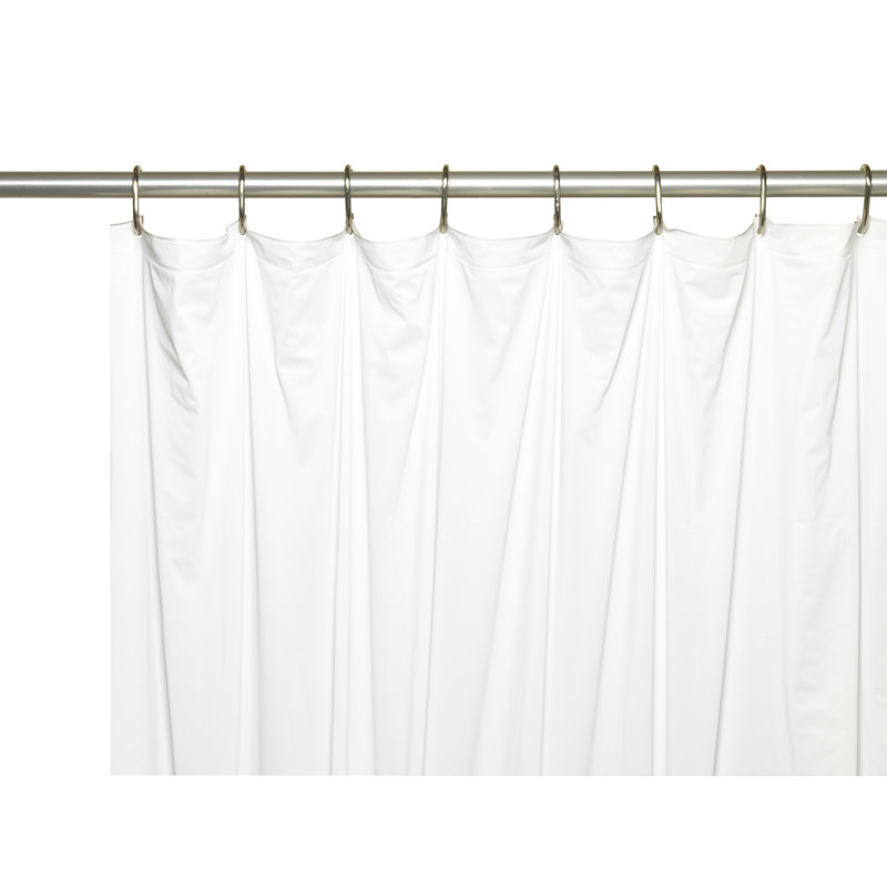 Doublure de rideau de douche simple en vinyle Saba, Blanc