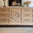 Minimalist Solid Wood Carved Sideboard