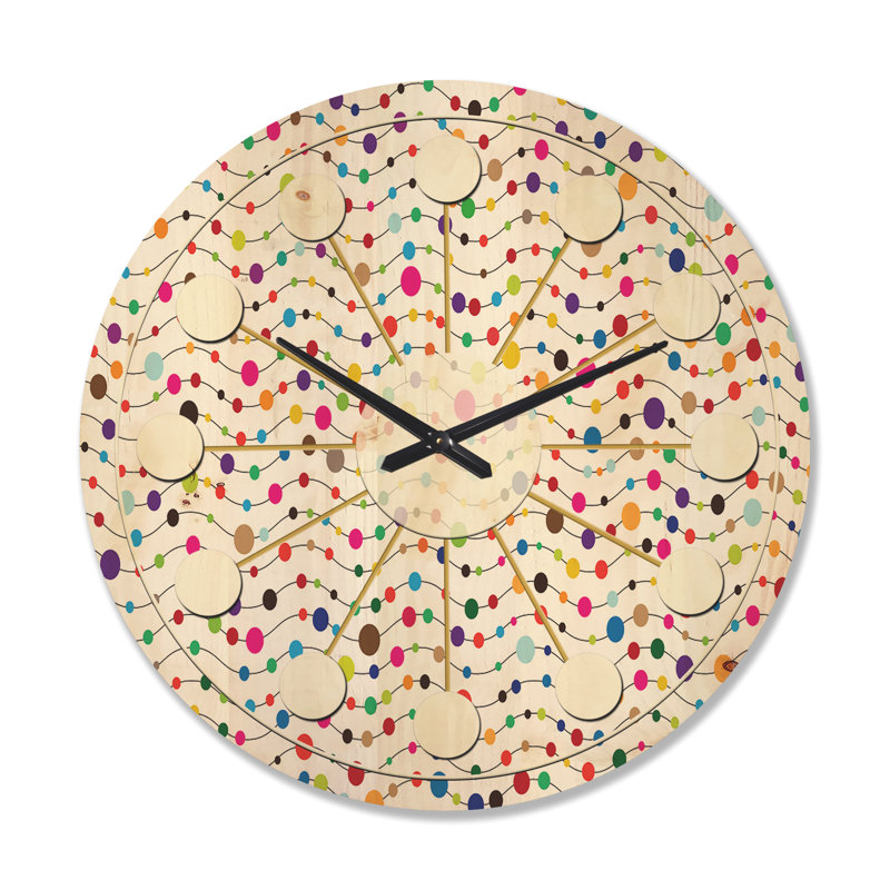 Horloge murale Waves of Pois, Grand