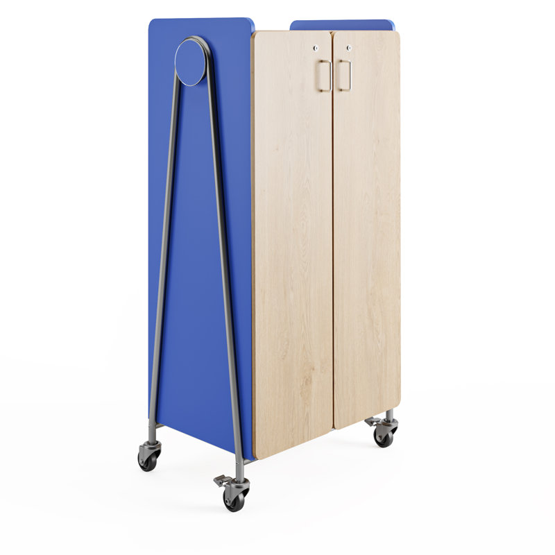 Casier 6 roulettes Whiffle, Bleu