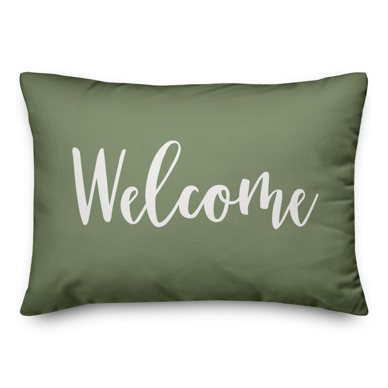  Housse de coussin rectangulaire et insert, vert