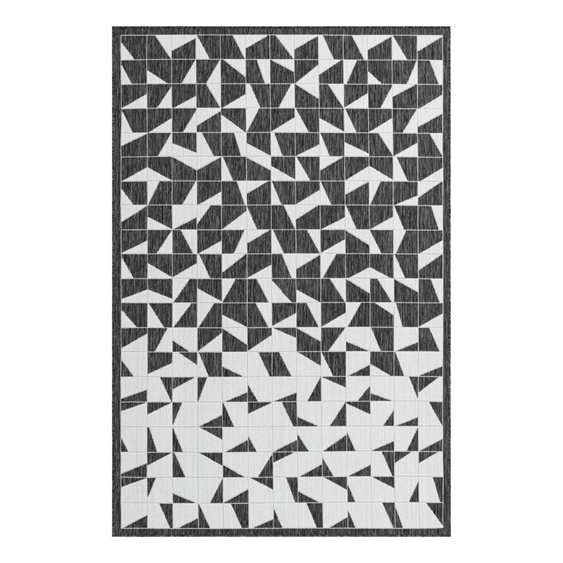 Tapis intérieur / extérieur d'extérieur moderne, Rectangle 6 pi 1 po x 9 pi