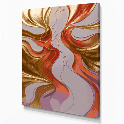 Abstract Figurative 37 Beige Canvas Wall Art