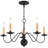 Analycia 5 - Light Steel Chandelier