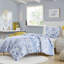 Literie à rayures florales pour lit simple / simple TG, microfibre, attaches intérieures, housse de couette lavable en microfibre pour TG-119384056